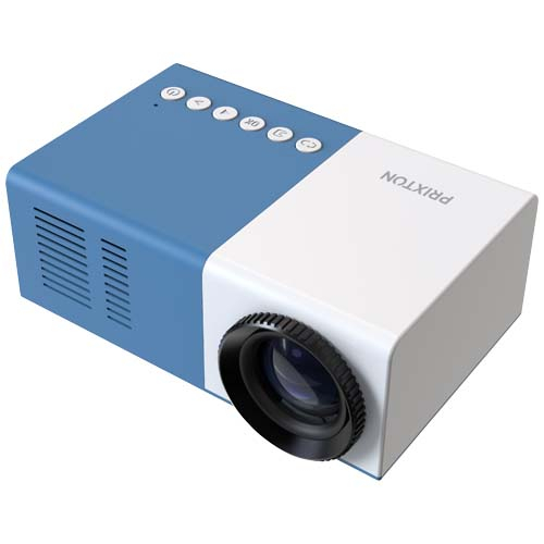Mini projecteur promotionnel Cinema Prixton Bleu et Blanc